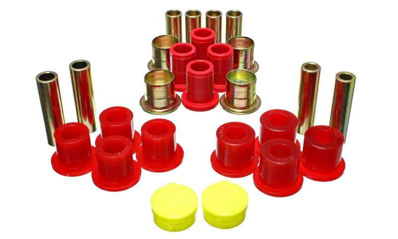 Energy Suspension 5.3139r | 87-04 Dodge Dakota / 98-03 Durango 4WD Red Front End Control Arm Bushing Set; 1987-2004