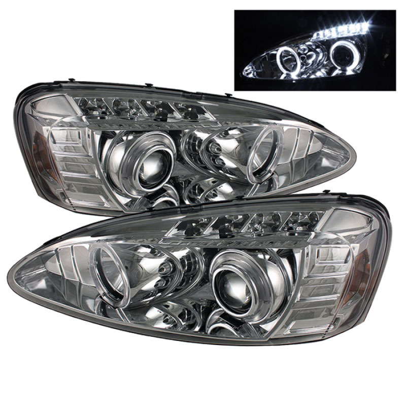 SPYDER 5011671 | Spyder Pontiac Grand Prix Halo LED ( Replaceable LEDs ) Projector Headlights - Chrome - (PRO-YD-PGP04-HL-C); 2004-2008