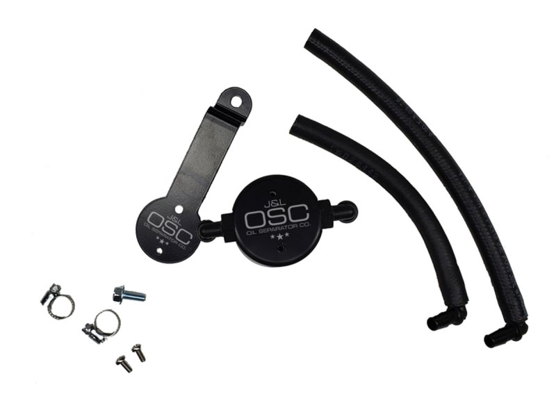 J&L 3104d-b | JLT 2016+ Toyota Tacoma 3.5L Driver Side Oil Separator 3.0 - Black Anodized; 2016-2022