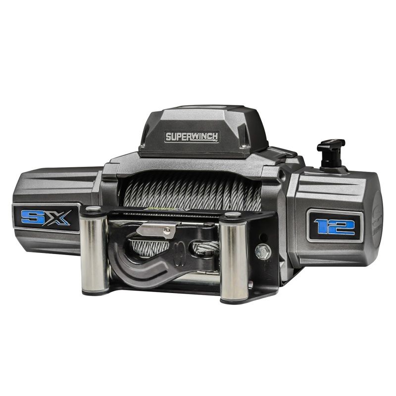 Superwinch 1712200 | 12000 LBS 12V DC 3/8in x 85ft Wire Rope SX 12000 Winch - Graphite