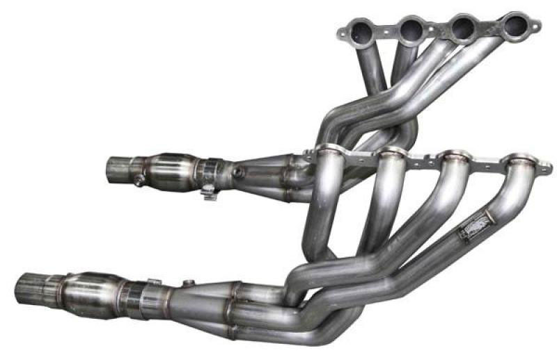 American Racing Headers CAV8-10200300SHWC | Camaro V8 LS3/L99/ZL1/1LE Short System With Cats: 2in x 3in Header, 3in Short Connection Pipes With Cats (ARH System to Stock or Aftermarket CTBK); 2010-2015