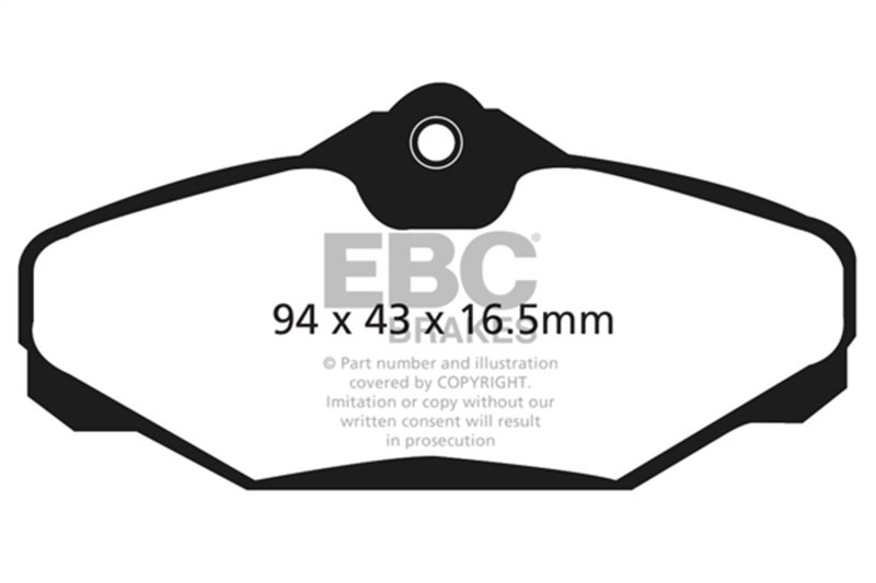 EBC dp41624r | 94-00 Ford Taurus 3.0L Yellowstuff Rear Brake Pads; 1994-2000