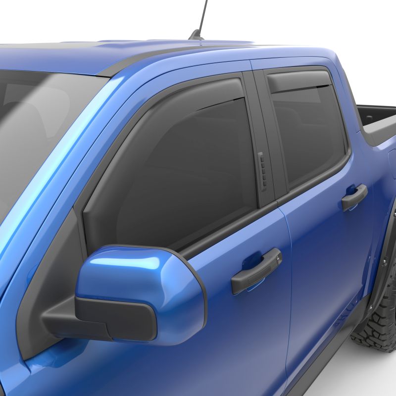 EGR 573595 | 2022+ Ford Maverick In Channel Window Visors Front/Rear Set - Matte Black Crew Cab