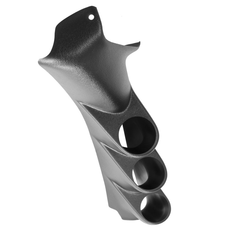 AutoMeter 12126 | Autometer 01-04 Ford Mustang Convertible 52mm Black Triple Pillar Pod; 2001-2004