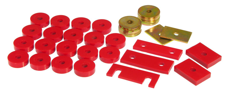 Prothane 7-130 | 55-57 Chevy Full Conv Only Body Mount - Red; 1955-1957