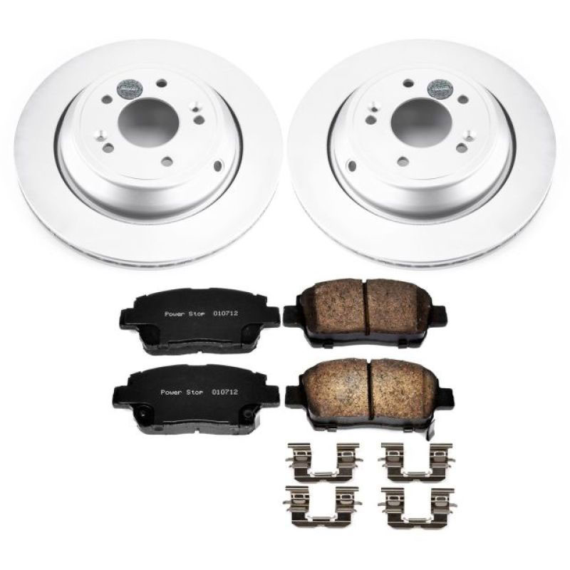 PowerStop crk6098 | Power Stop 12-15 Scion iQ Front Z17 Evolution Geomet Coated Brake Kit; 2012-2015