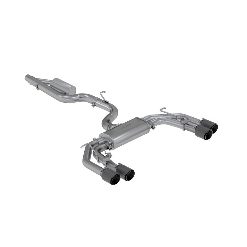 MBRP s46043cf | 15-20 Audi S3 T304 Stainless Steel Cat-Back System with Carbon Fiber Tips- Active; 2015-2020