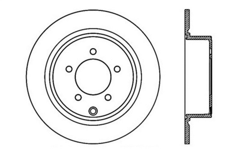 Stoptech 127.63069R | StopTech Jeep Patriot Sport Drilled/Slotted Rotor, Rear Right; 2009-2017