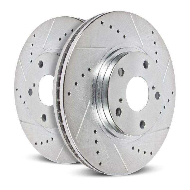 PowerStop ebr1409xr | Power Stop 10-21 Land Rover Range Rover Sport Front Right Evolution Drilled & Slotted Rotor