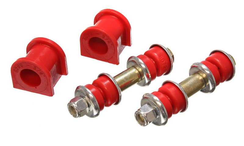 Energy Suspension 4.5139r | 90-95 Mazda Protege/323 Red 3/4inch Front Sway Bar Bushing Set (Sway bar end link; 1990-1995