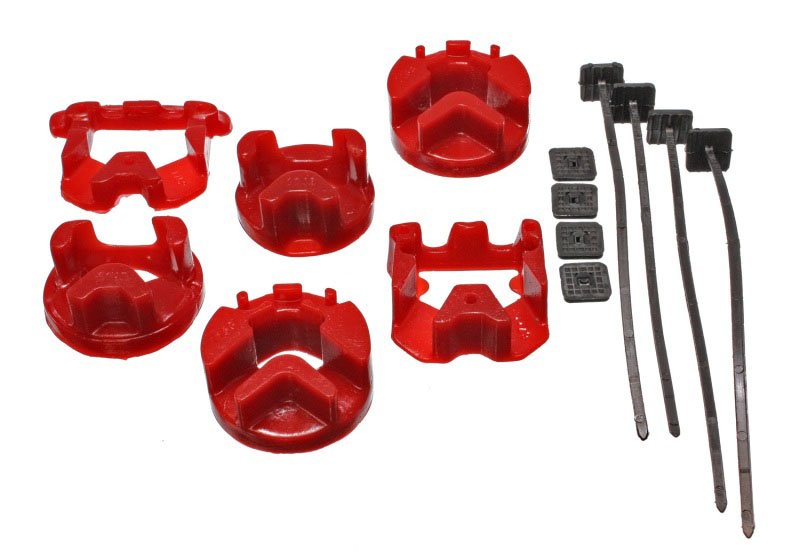 Energy Suspension 5.1107r | 95-99 Chrysler Neon Red Motor & Transmission Mount Inserts; 1995-1999