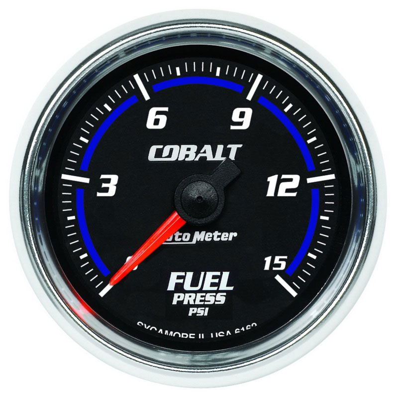 AutoMeter 6162 | Autometer Cobalt 52mm 15 PSI Electronic Fuel Pressure Gauge; 2015-2015