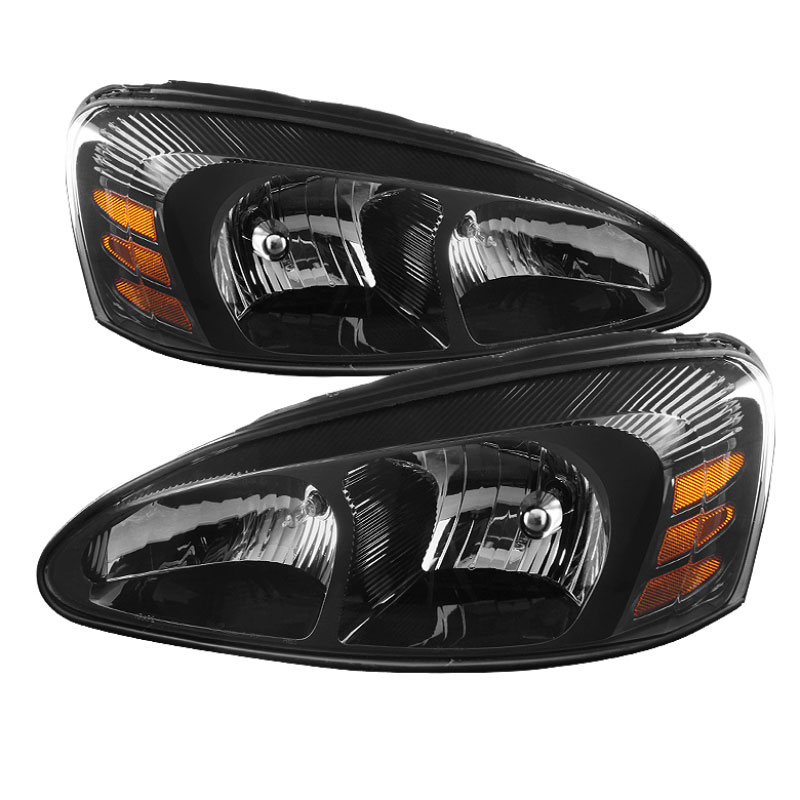 SPYDER 9023637 | Xtune Pontiac Grand Prix 04-08 Crystal Headlights Black HD-JH-PGPRIX04-AM-BK; 2004-2008