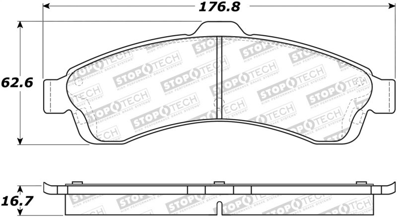 Stoptech 305.08820 | StopTech Street Select Brake Pads Chevrolet Trailblazer, Front; 2002-2005