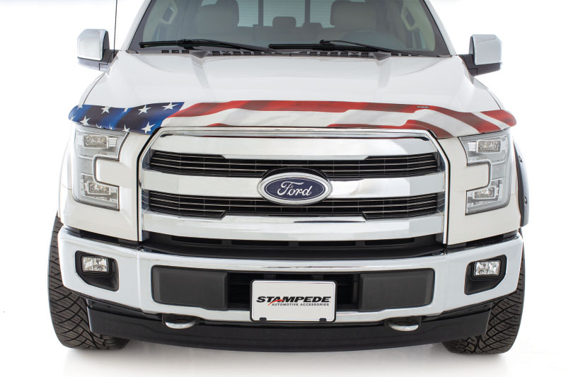 Stampede 312-41 | 1992-1996 Ford Bronco Vigilante Premium Hood Protector - Flag; 1992-1996