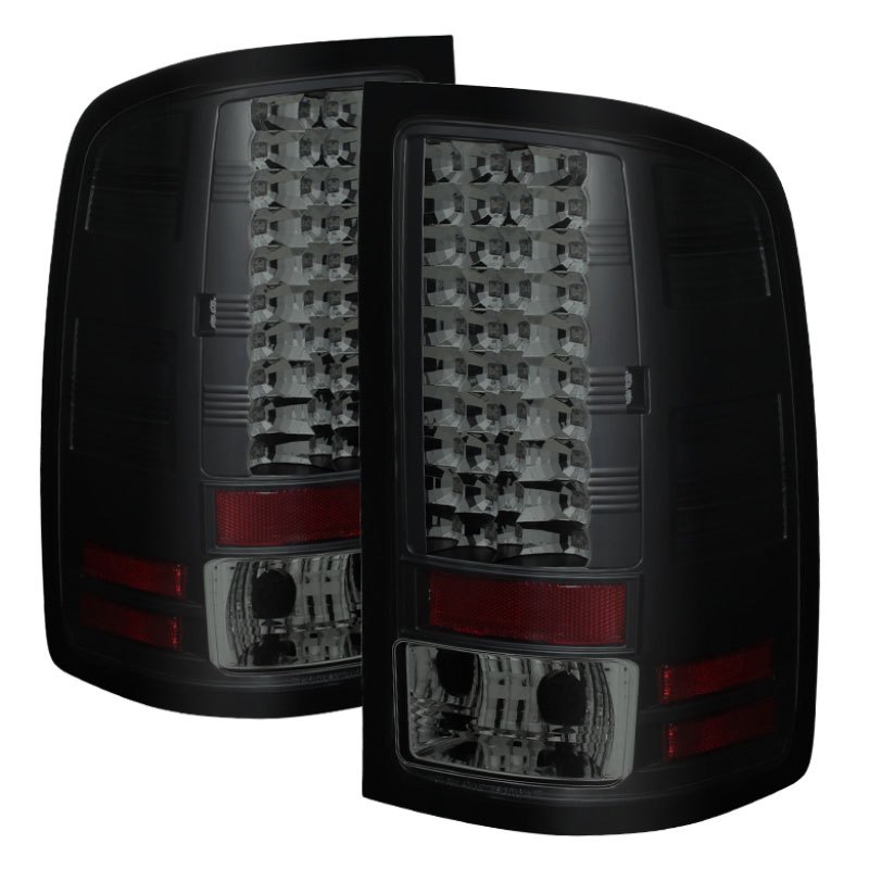 SPYDER 5078186 | Spyder GMC Sierra 2500HD/3500HD LED Tail Lights - Black Smoke - (ALT-YD-GS07-LED-BSM); 2007-2014