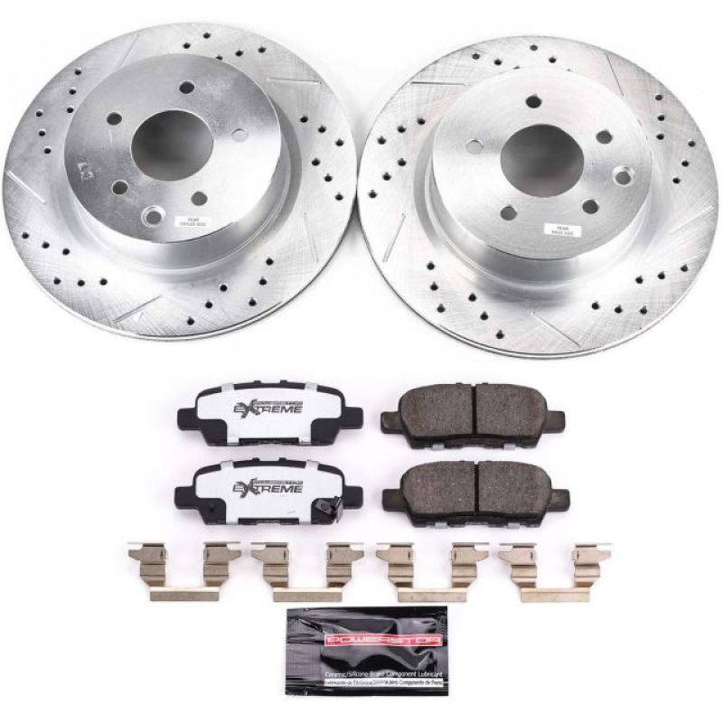 PowerStop k8062-26 | Power Stop 18-19 Nissan 370Z Rear Z26 Street Warrior Brake Kit; 2018-2022