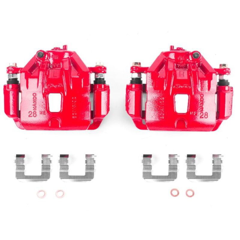 PowerStop s3096 | Power Stop 10-11 Hyundai Azera Front Red Calipers w/Brackets - Pair; 2010-2011