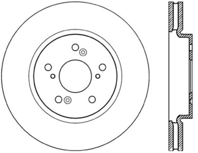 Stoptech 120.40073CRY | StopTech Honda CR-V Premium Cryostop Rotor, Front; 2007-2016