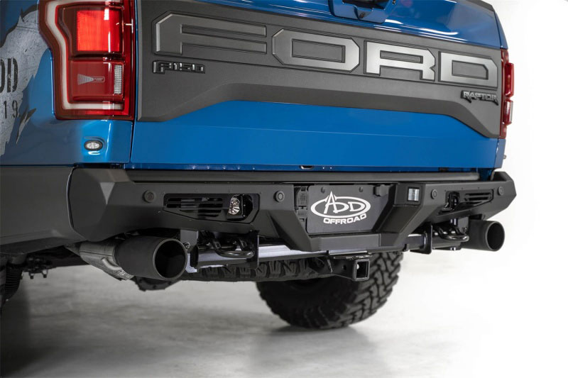 Addictive Desert Designs R110011370103 | Ford Raptor F-150 Bomber Rear Bumper w/ Backup Sensor Cutouts; 2017-2020