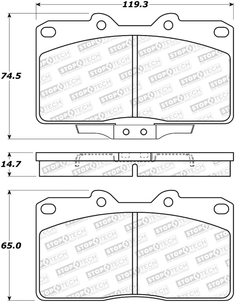 Stoptech 308.05310 | StopTech Street Brake Pads Mitsubishi 3000GT VR-4, Front; 1991-1999