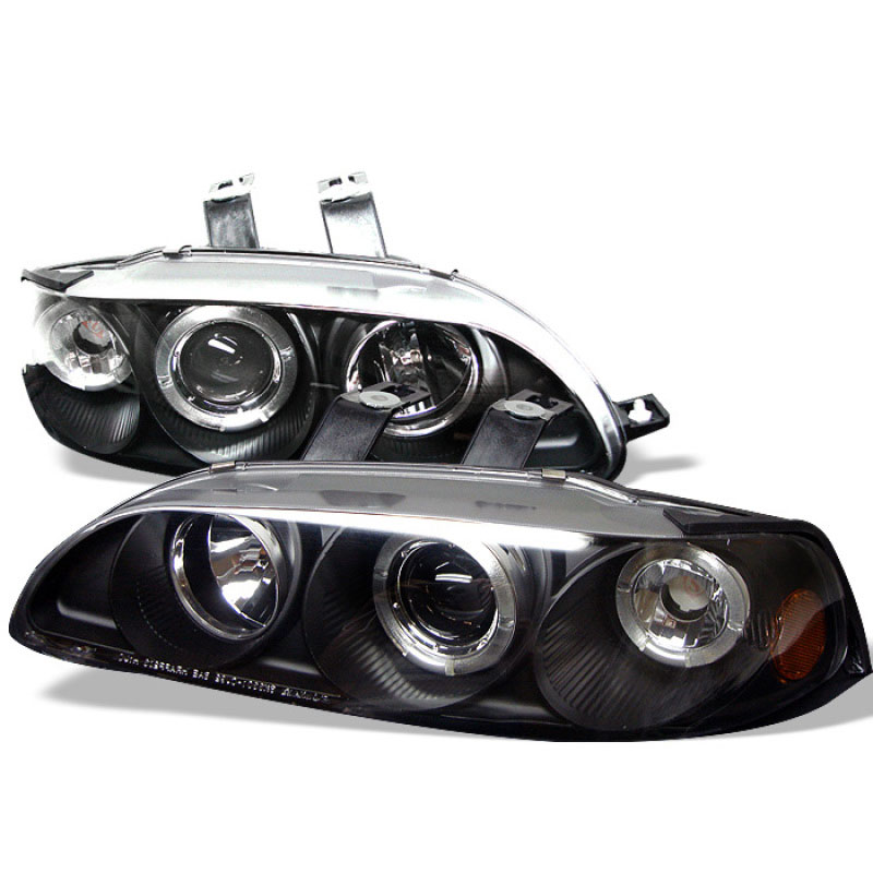 SPYDER 5010841 | Spyder Honda Civic 2/3DR 1PC Halo Projector Headlights - Black - (PRO-YD-HC921P-23D-AM-BK); 1992-1995