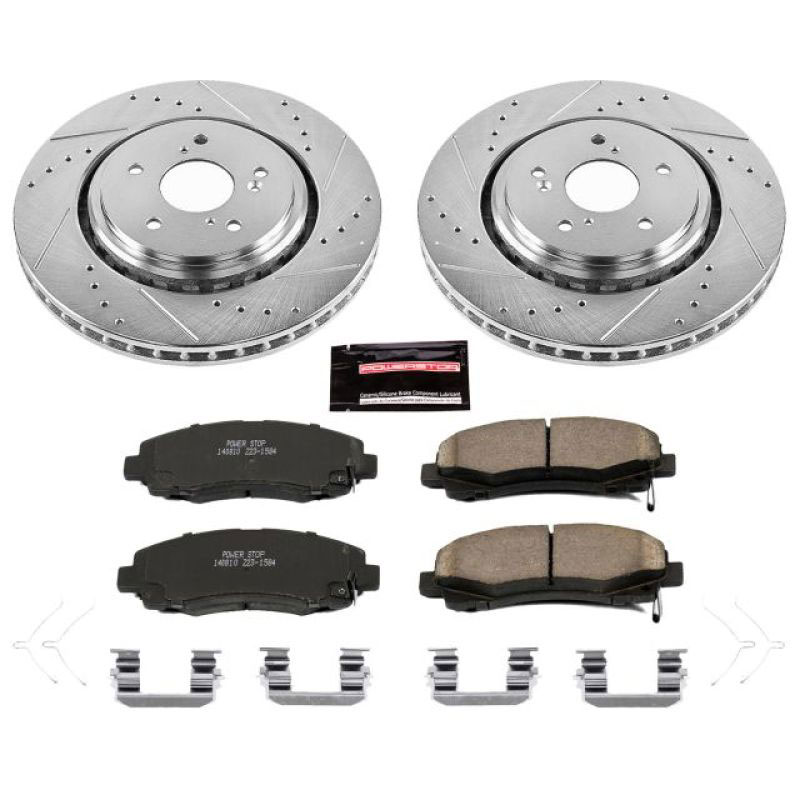 PowerStop k7214 | Power Stop 15-19 Acura TLX Front Z23 Evolution Sport Brake Kit; 2015-2019