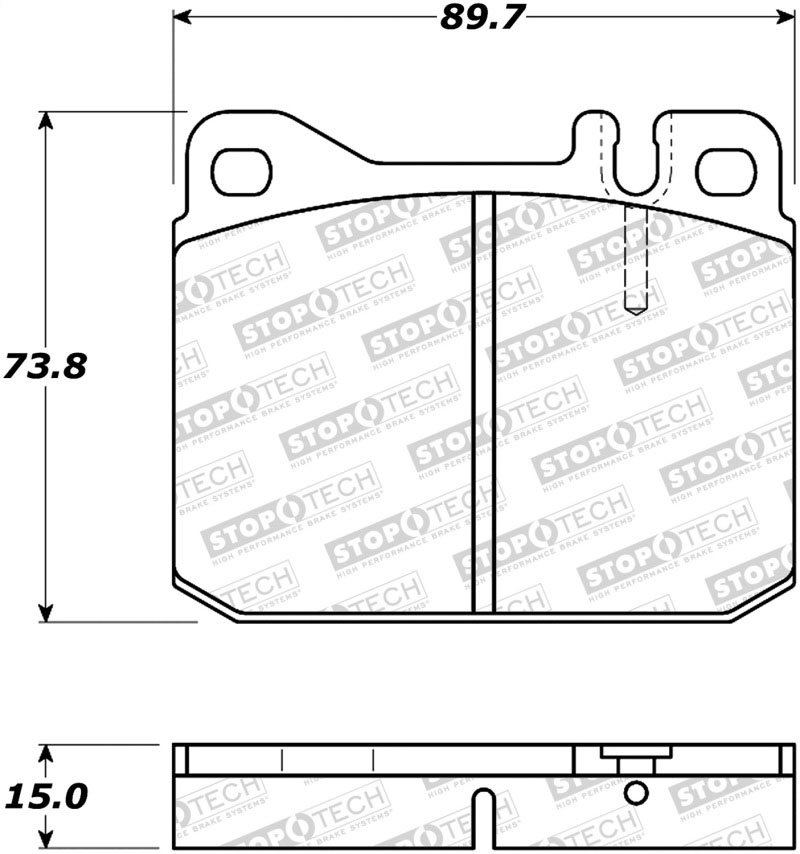 Stoptech 308.01450 | StopTech Street Brake Pads Mercedes-Benz 350SL, Front; 1973-1973