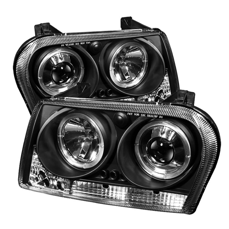 SPYDER 5008008 | Spyder Chrysler 300 ( Signal Turn Signal Bulbs ) Halo LED ( Replaceable LEDs ) Projector Headlights - Black - (PRO-YD-C309-HL-BK); 2009-2010