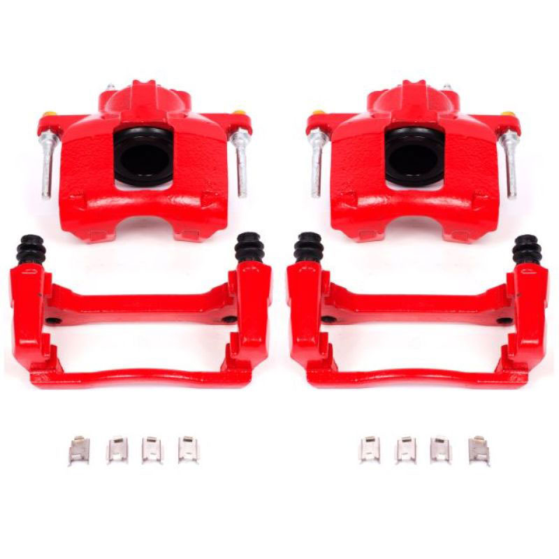 PowerStop s5044 | Power Stop 08-16 Chrysler Town & Country Front Red Calipers w/Brackets - Pair; 2008-2016