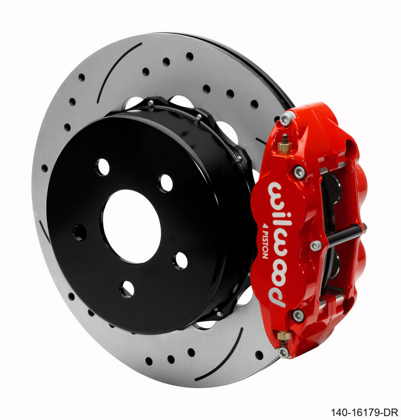 Wilwood 140-16179-dr | Narrow Superlite 4R Rear Brake Kit 14.00in Red 2020-Up Jeep JT w/ Lines; 2020-2024