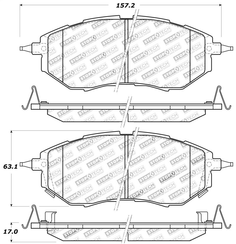 Stoptech 309.10780 | StopTech Sport Brake Pads Subaru Legacy 3.6R Limited, Front; 2013-2018