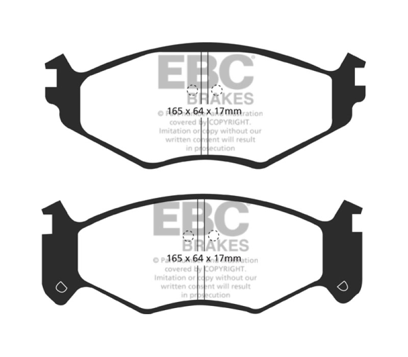 EBC dp41250r | 91-95 Chrysler LeBaron 2.5 (15in Wheels) Yellowstuff Front Brake Pads; 1991-1995