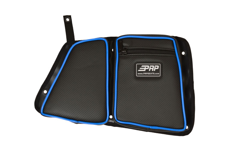 PRP Seats e41-v | PRP Polaris RZR Rear Door Bag with Knee Pad for Polaris RZR/(Passenger Side)- Blue; 2014-2022