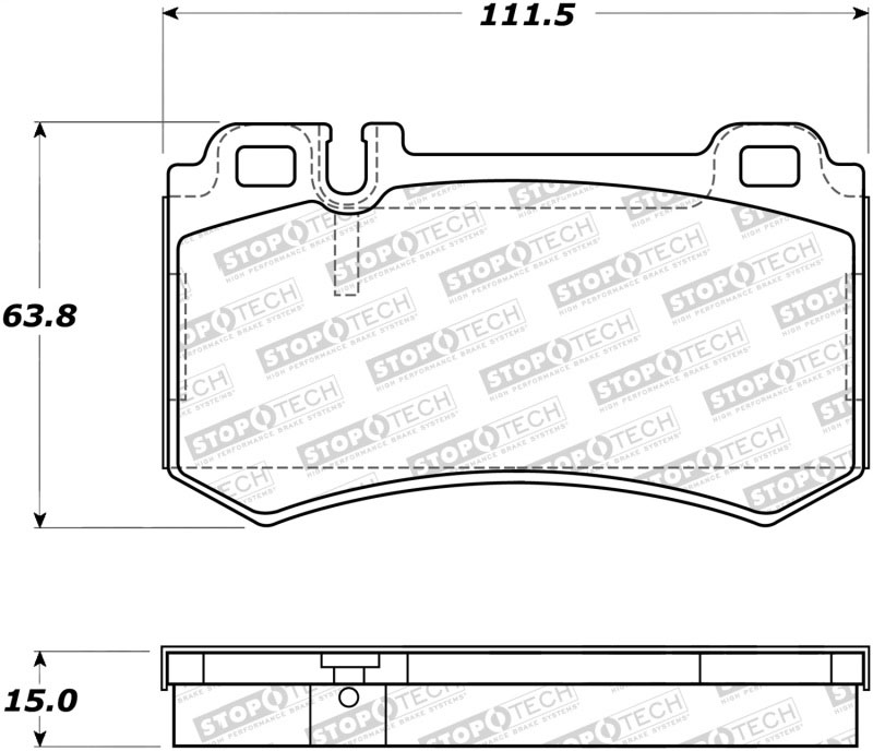 Stoptech 308.09840 | StopTech Street Brake Pads Mercedes-Benz SL55 AMG, Rear; 2003-2006