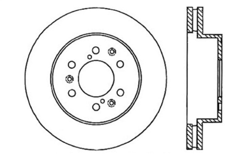 Stoptech 128.66057L | StopTech Chevrolet Suburban Sport Cross Drilled Brake Rotor, Front Left; 2015-2017