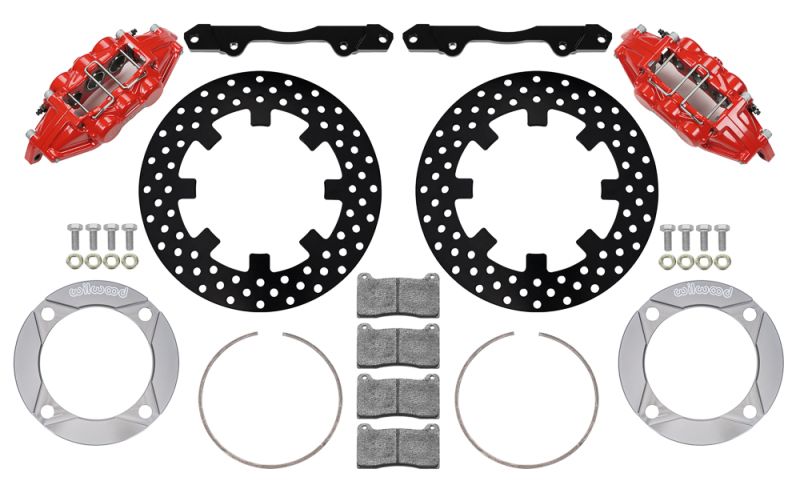 Wilwood 14016632dr | 2014+ Polaris RZR XP 1000 Front Kit 11.25in Drilled - Red; 2014-2023