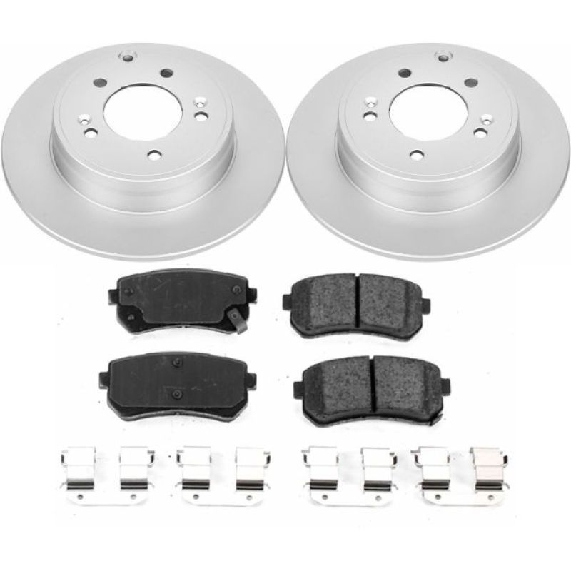 PowerStop crk7505 | Power Stop 16-19 Hyundai Sonata Rear Z17 Evolution Geomet Coated Brake Kit; 2016-2019