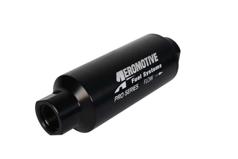 Aeromotive 12342 | Pro-Series In-Line Filter - AN-12 - 40 Micron SS Element - Nickel Chrome Finish