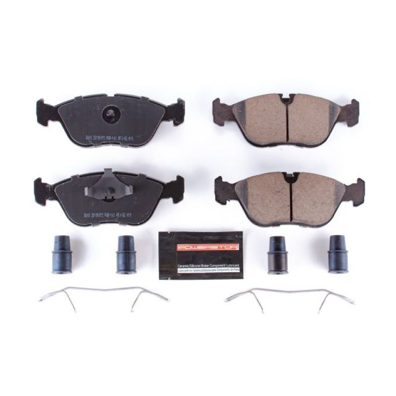 PowerStop z23-618 | Power Stop 93-97 Volvo 850 Front Z23 Evolution Sport Brake Pads w/Hardware; 1993-1997