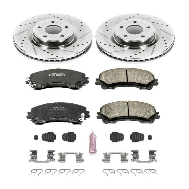 PowerStop k6944 | Power Stop 14-19 Infiniti Q50 Front Z23 Evolution Sport Brake Kit; 2014-2019