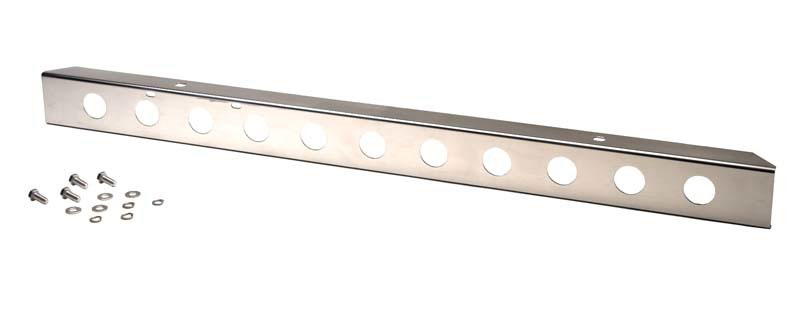 Kentrol 30436 | 87-95 Jeep Wrangler YJ 54 Inch Front Bumper with holes - Polished Silver; 1987-1995