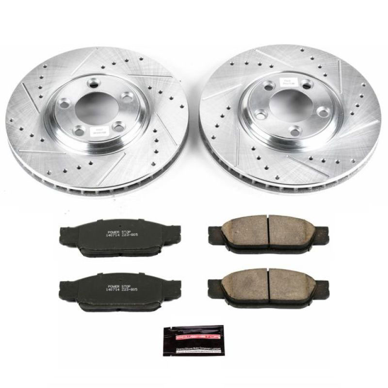 PowerStop k1351 | Power Stop 02-05 Ford Thunderbird Front Z23 Evolution Sport Brake Kit; 2002-2005