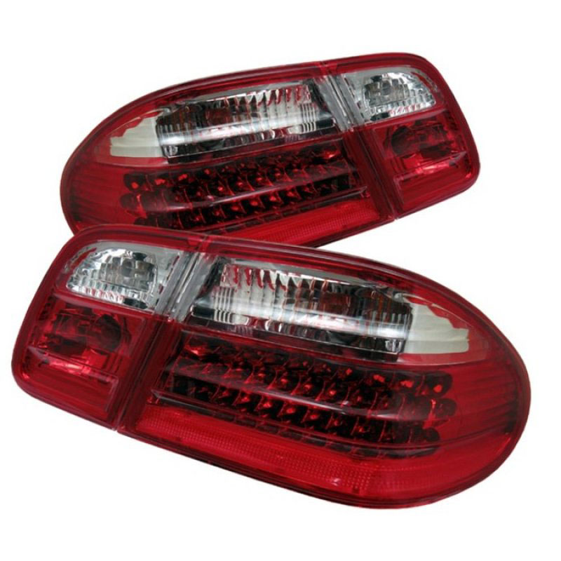 SPYDER 5020642 | xTune Mercedes Benz W210 E-Class LED Tail Lights - Red Clear; 1996-2002