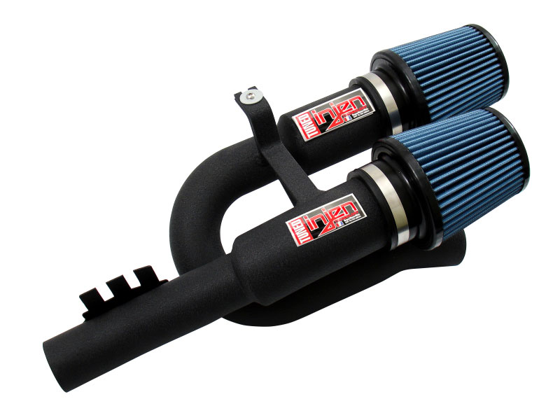 Injen SP1125WB | Short Ram Intake BMW 335i E92 3.0L Turbo L6 (Excludes active steering), Twin Intake w/MR Tech. & Dry Filter s (Excludes active steering), Wrinkle Black; 2007-2009