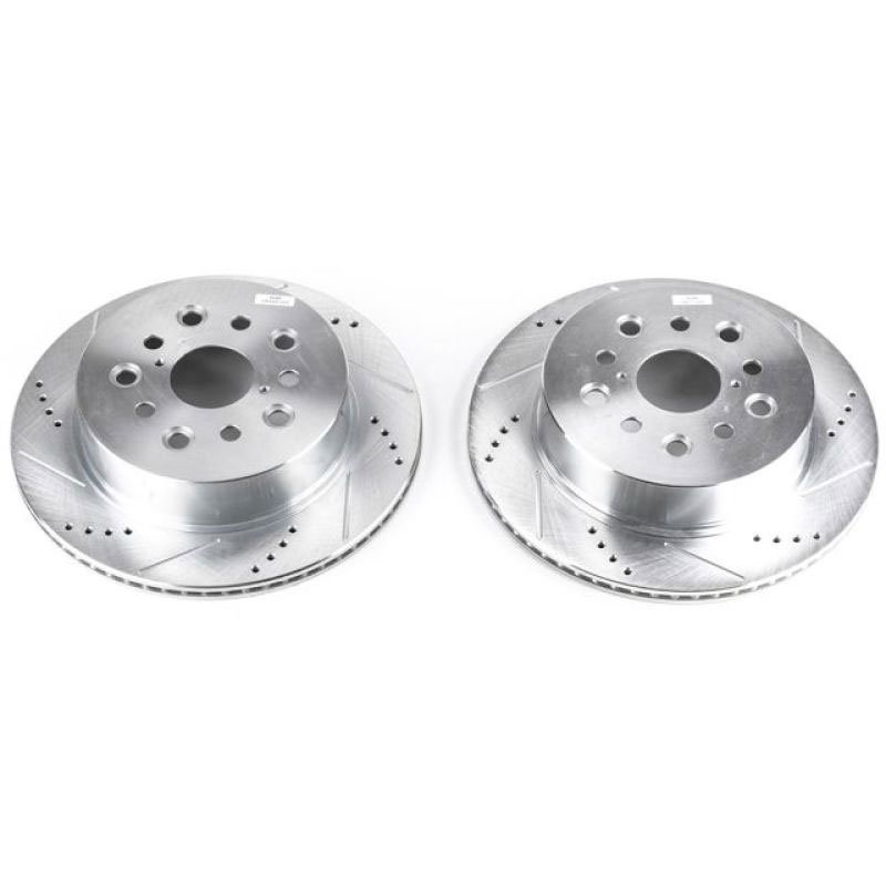 PowerStop jbr939xpr | Power Stop 01-06 Lexus LS430 Rear Evolution Drilled & Slotted Rotors - Pair; 2001-2006