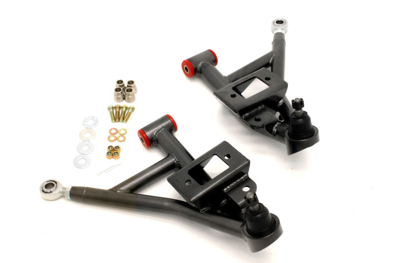 BMR Suspension AA002H | BMR Front Lower A-arm for Camaro V8 / V6 Black Hammertone; 1993-2002