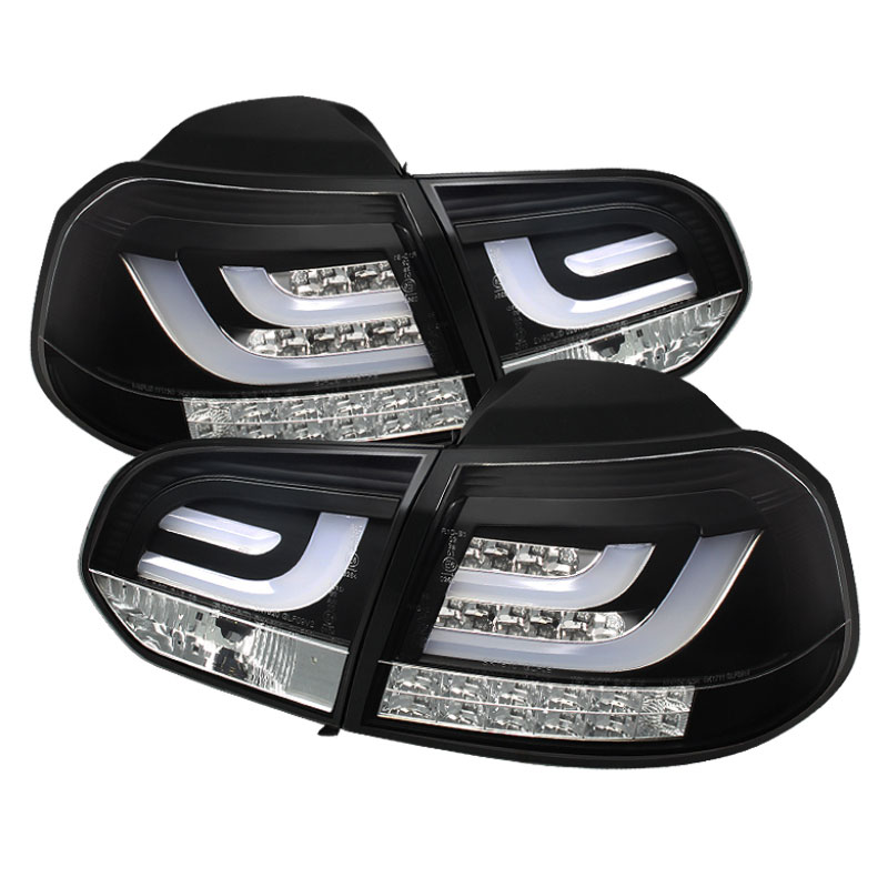 SPYDER 5071767 | Spyder Volkswagen Golf / GTI G2 Type With Light Bar LED Tail Lights - Black - (ALT-YD-VG10-LED-G2-BK); 2010-2012