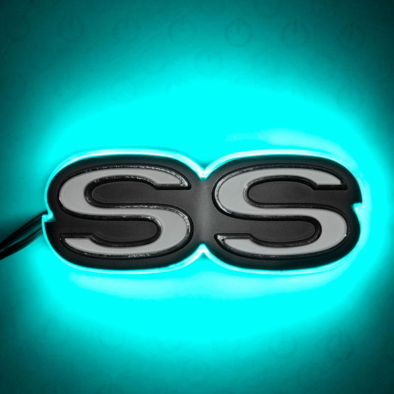 Oracle Lighting 3095-010 | Oracle Chevrolet Camaro SS Illuminated Emblem - Aqua; 1978-2019