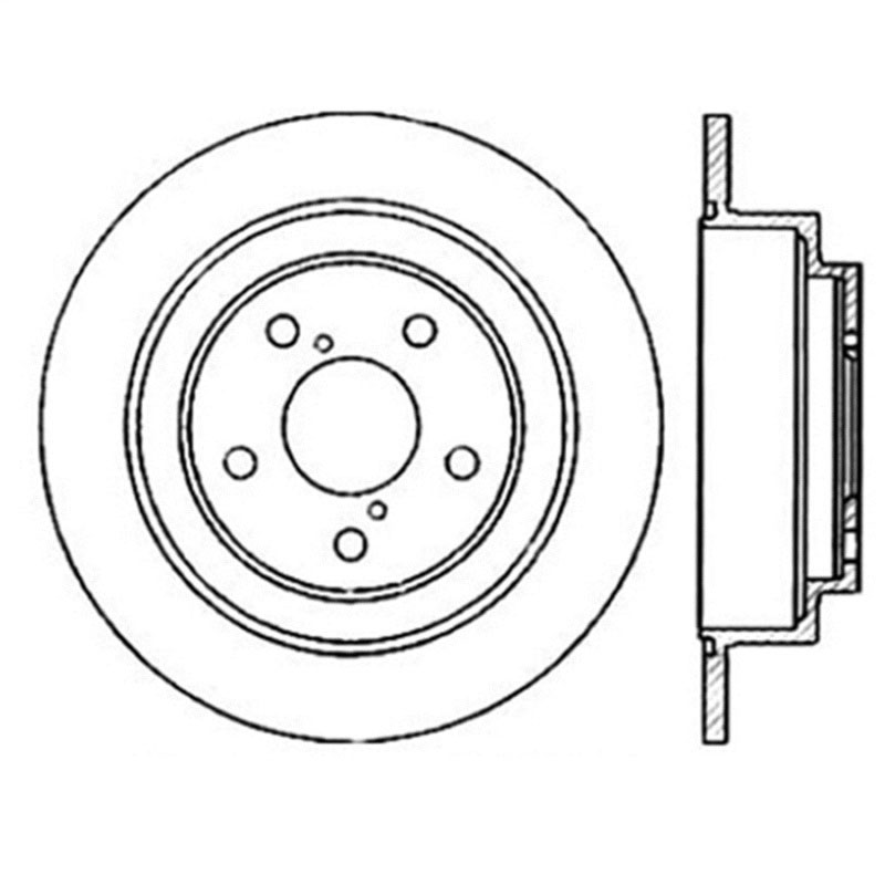 Stoptech 126.47011SL | StopTech Subaru Forester Sport Slotted Brake Rotor, Rear Left; 1998-2008